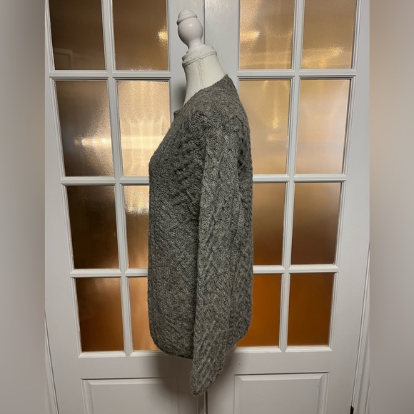 🧶Ralph Lauren Aran-Knit Alpaca/Wool-Blend Hand Knit Crewneck Sweater - Picture 3 of 10